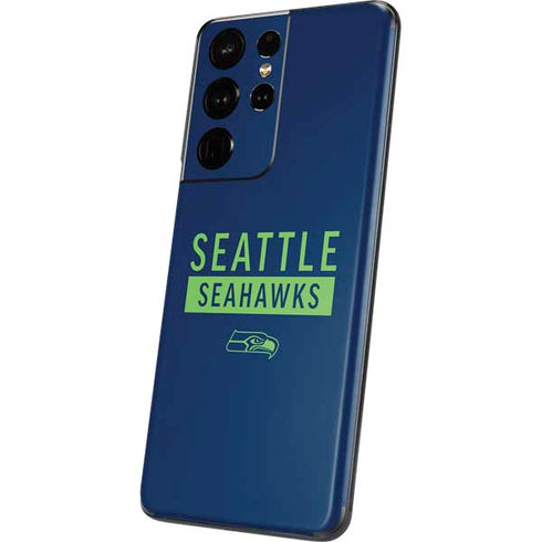 NFL Seattle Seahawks Blue Performance Series Galaxy S21 Ultra 5G Skin