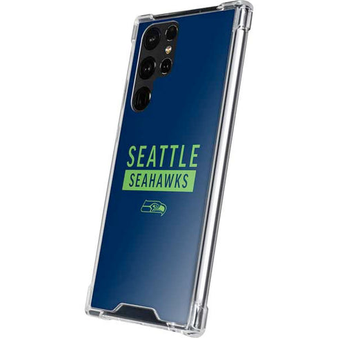 NFL Seattle Seahawks Blue Performance Series Galaxy S22 Ultra Clear Case