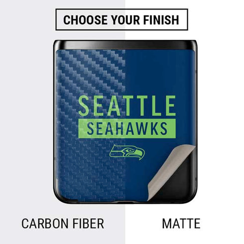 NFL Seattle Seahawks Blue Performance Series Galaxy Z Flip Skin