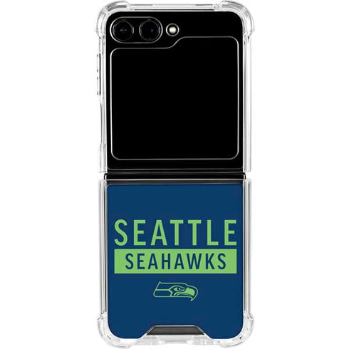 NFL Seattle Seahawks Blue Performance Series Galaxy Z Flip5 5G Clear Case