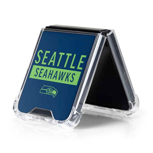 NFL Seattle Seahawks Blue Performance Series Galaxy Z Flip5 5G Clear Case