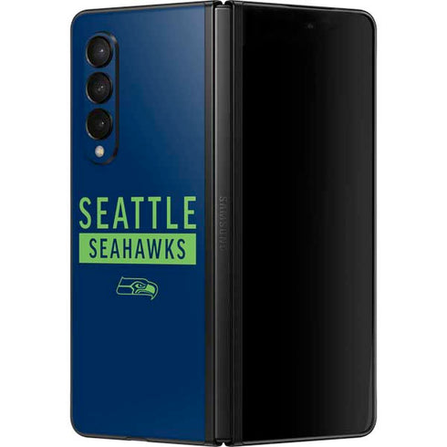 NFL Seattle Seahawks Blue Performance Series Galaxy Z Fold3 5G Skin