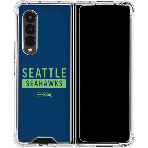 NFL Seattle Seahawks Blue Performance Series Galaxy Z Fold4 5G Clear Case