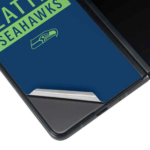 NFL Seattle Seahawks Blue Performance Series Galaxy Z Fold4 5G Skin