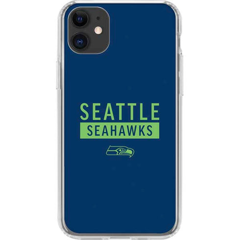 NFL Seattle Seahawks Blue Performance Series iPhone 11 Clear Case