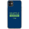 NFL Seattle Seahawks Blue Performance Series iPhone 11 Clear Case