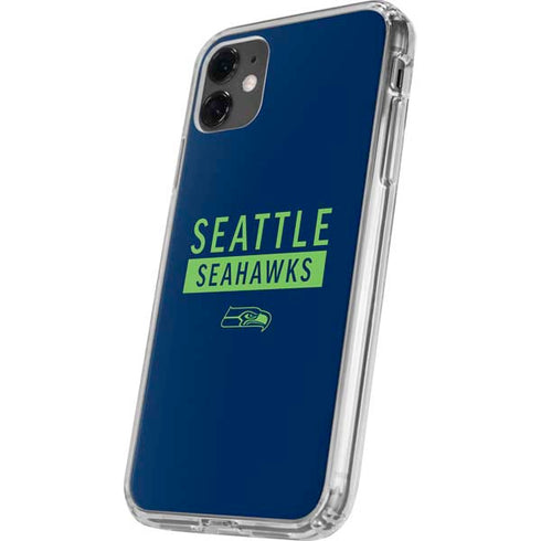 NFL Seattle Seahawks Blue Performance Series iPhone 11 Clear Case