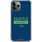 NFL Seattle Seahawks Blue Performance Series iPhone 11 Pro Max Clear Case