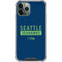 NFL Seattle Seahawks Blue Performance Series iPhone 11 Pro Max Clear Case