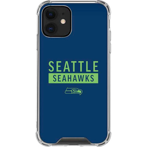 NFL Seattle Seahawks Blue Performance Series iPhone 12 Clear Case