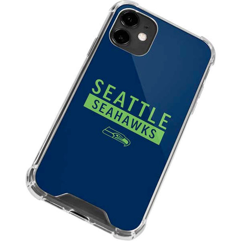 NFL Seattle Seahawks Blue Performance Series iPhone 12 Clear Case