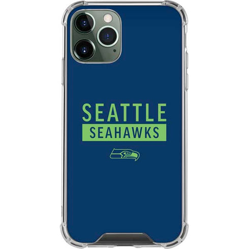 NFL Seattle Seahawks Blue Performance Series iPhone 12 Pro Clear Case