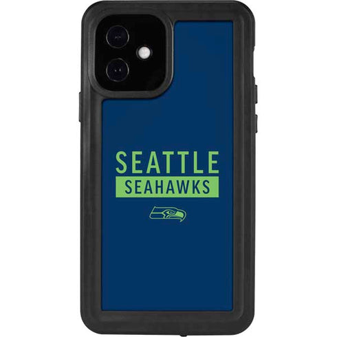 NFL Seattle Seahawks Blue Performance Series iPhone 12 Waterproof Case