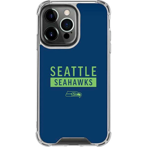 NFL Seattle Seahawks Blue Performance Series iPhone 13 Pro Clear Case