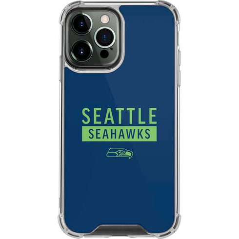 NFL Seattle Seahawks Blue Performance Series iPhone 13 Pro Max Clear Case