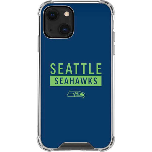 NFL Seattle Seahawks Blue Performance Series iPhone 14 Plus Clear Case