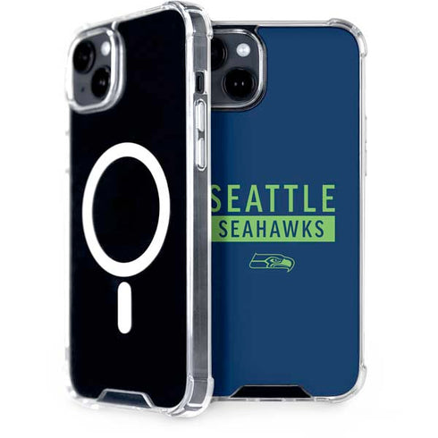 NFL Seattle Seahawks Blue Performance Series iPhone 15 Plus MagSafe Case