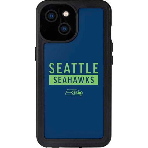 NFL Seattle Seahawks Blue Performance Series iPhone 15 Waterproof Case