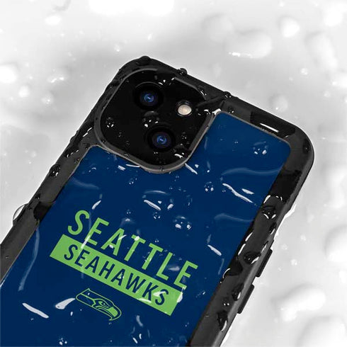 NFL Seattle Seahawks Blue Performance Series iPhone 15 Waterproof Case