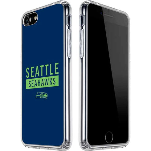 NFL Seattle Seahawks Blue Performance Series iPhone SE (2nd & 3rd Gen) Clear Case
