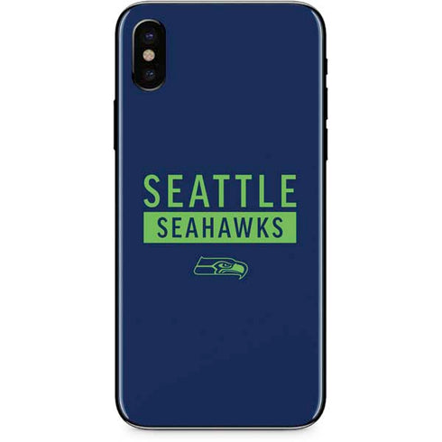 NFL Seattle Seahawks Blue Performance Series iPhone XS Max Skin