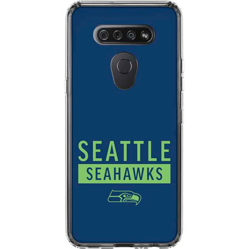 NFL Seattle Seahawks Blue Performance Series LG K51/Q51 Clear Case