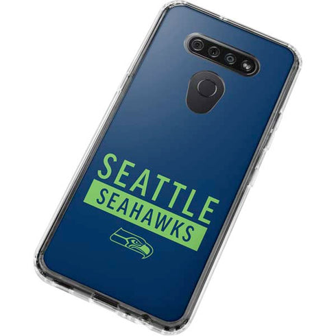 NFL Seattle Seahawks Blue Performance Series LG K51/Q51 Clear Case