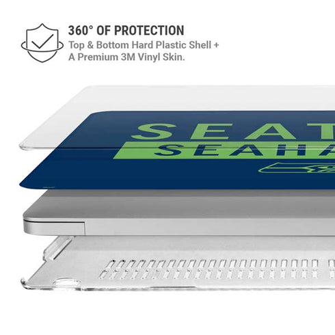 NFL Seattle Seahawks Blue Performance Series MacBook Air 13in M1 (2021) Case plus Skin