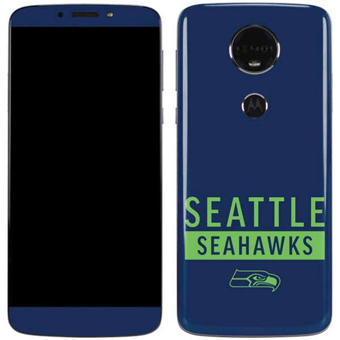 NFL Seattle Seahawks Blue Performance Series Moto E5 Plus Skin