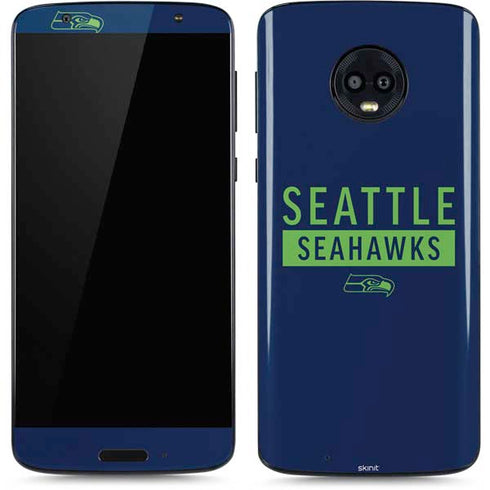 NFL Seattle Seahawks Blue Performance Series Moto G6 Skin