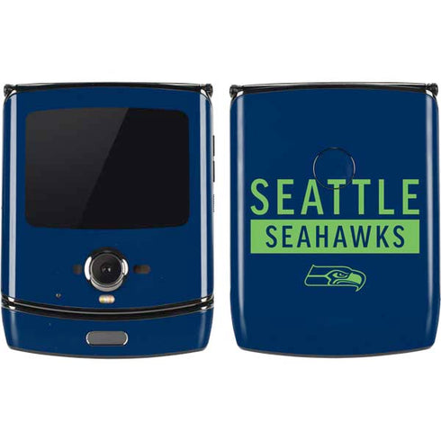 NFL Seattle Seahawks Blue Performance Series Motorola RAZR Skin