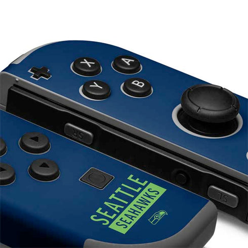 NFL Seattle Seahawks Blue Performance Series Nintendo Joy-Con (L/R) Controller Skin