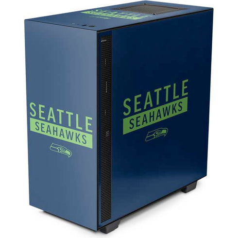 NFL Seattle Seahawks Blue Performance Series NZXT H510 Compact ATX Mid-Tower Case Skin