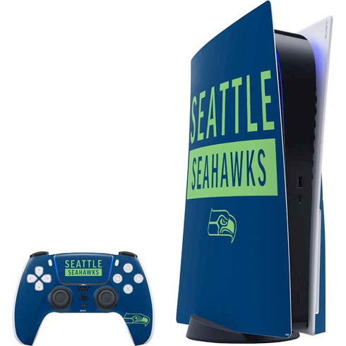 NFL Seattle Seahawks Blue Performance Series PS5 Bundle Skin
