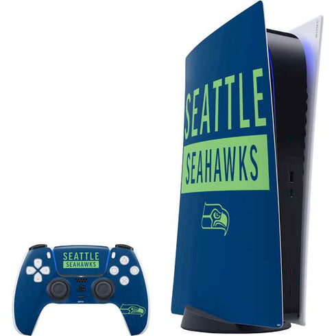 NFL Seattle Seahawks Blue Performance Series PS5 Digital Edition Bundle Skin