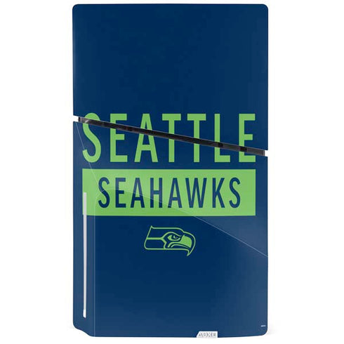 NFL Seattle Seahawks Blue Performance Series PS5 Slim Disk Console Skin