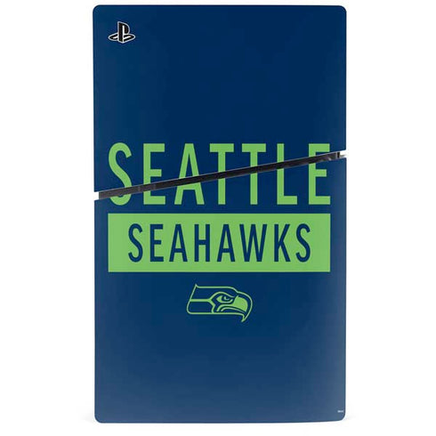 NFL Seattle Seahawks Blue Performance Series PS5 Slim Digital Edition Console Skin