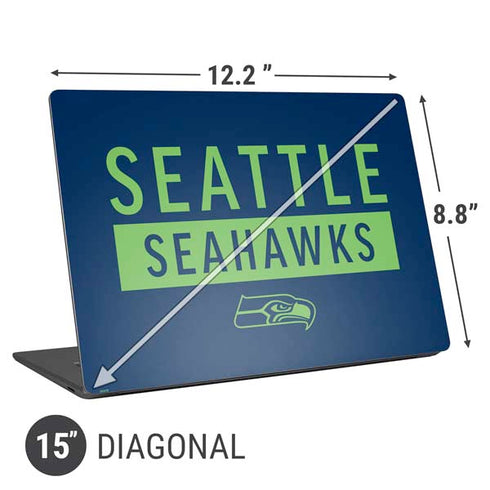 NFL Seattle Seahawks Blue Performance Series Universal Laptop 15in (12.2 x 8.8in) Skin