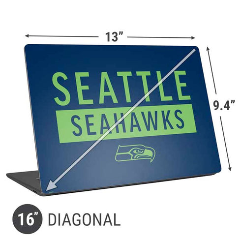 NFL Seattle Seahawks Blue Performance Series Universal Laptop 16in (13 x 9.4in) Skin