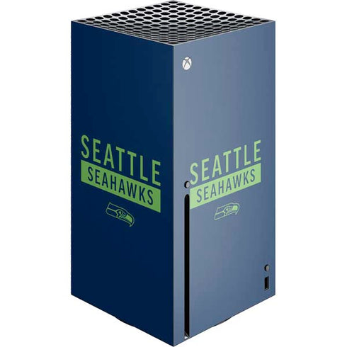 NFL Seattle Seahawks Blue Performance Series Xbox Series X Console Skin