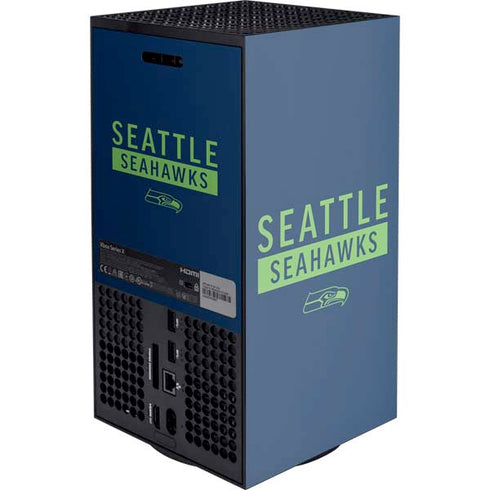 NFL Seattle Seahawks Blue Performance Series Xbox Series X Console Skin