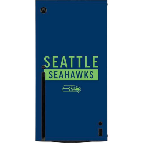 NFL Seattle Seahawks Blue Performance Series Xbox Series X Console Skin