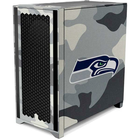 NFL Seattle Seahawks Camo Corsair 4000D Tempered Glass Mid-Tower ATX Case Skin