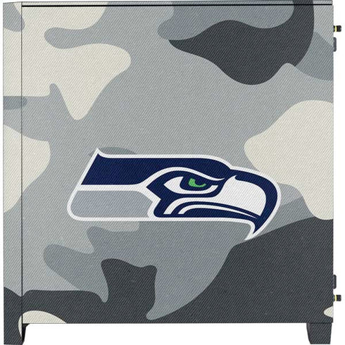 NFL Seattle Seahawks Camo Corsair 4000D Tempered Glass Mid-Tower ATX Case Skin