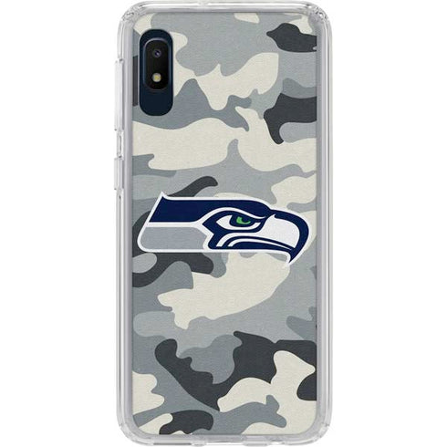 NFL Seattle Seahawks Camo Galaxy A10e Clear Case