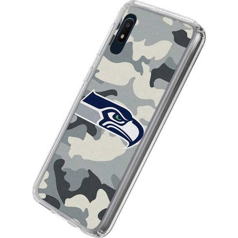 NFL Seattle Seahawks Camo Galaxy A10e Clear Case