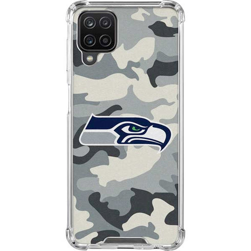 NFL Seattle Seahawks Camo Galaxy A12 Clear Case
