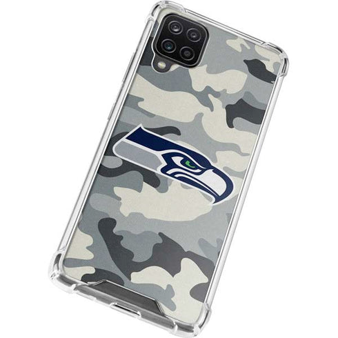 NFL Seattle Seahawks Camo Galaxy A12 Clear Case