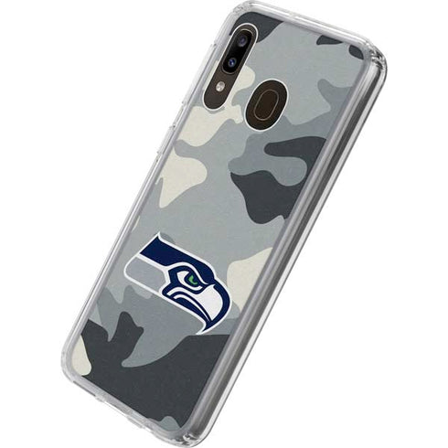 NFL Seattle Seahawks Camo Galaxy A20 Clear Case