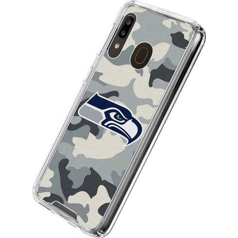 NFL Seattle Seahawks Camo Galaxy A30 Clear Case
